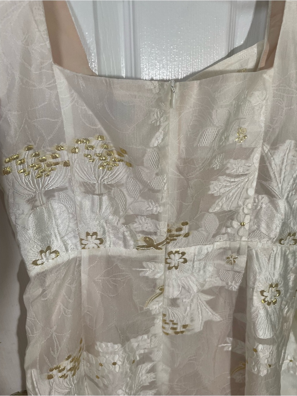 Elliatt Octavia Bow Dress Large Mini Party Bridal Cocktail Ivory Gold Revolve - Picture 10 of 10